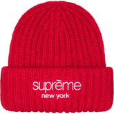 GORRO GORRO DE CANALÉ GRUESO CON LOGO SUPREME CLASSIC ROJO
